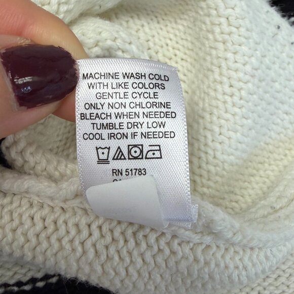 Maurices Striped Knit V-Neck Lace Up Collared Boat Sailor Sweater 4XL - Picture 5 of 12